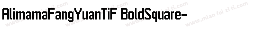 AlimamaFangYuanTiF BoldSquare字体转换